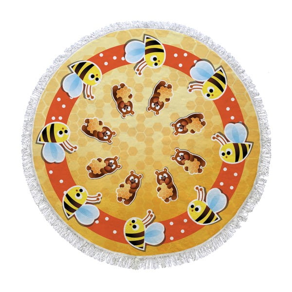 Kruhová osuška Honey Bee, ⌀ 105 cm
