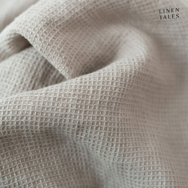 Vaflová lněná osuška v přírodní barvě 75x125 cm Natural Fine Waffle – Linen Tales-image-3