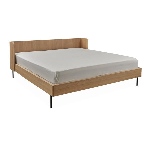 Dvoulůžková postel v dekoru dubu 160x200 cm v přírodní barvě Wrap – Bonami Selection-image-2