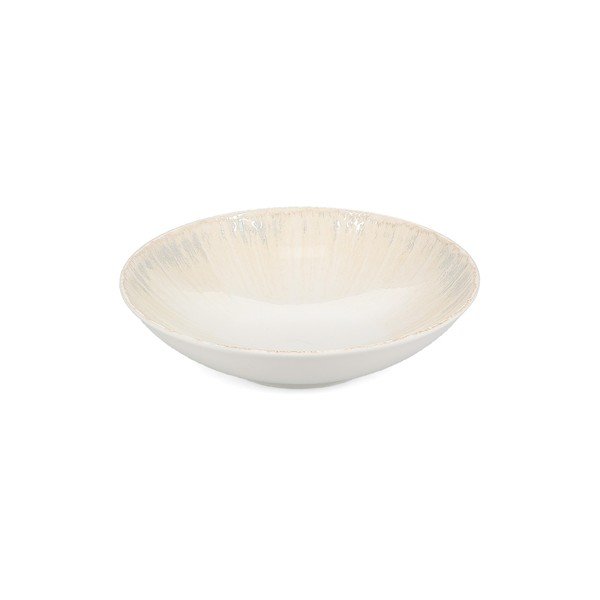 Světle šedý hluboký  porcelánový talíř ø 21 cm Nuance – BonBistro