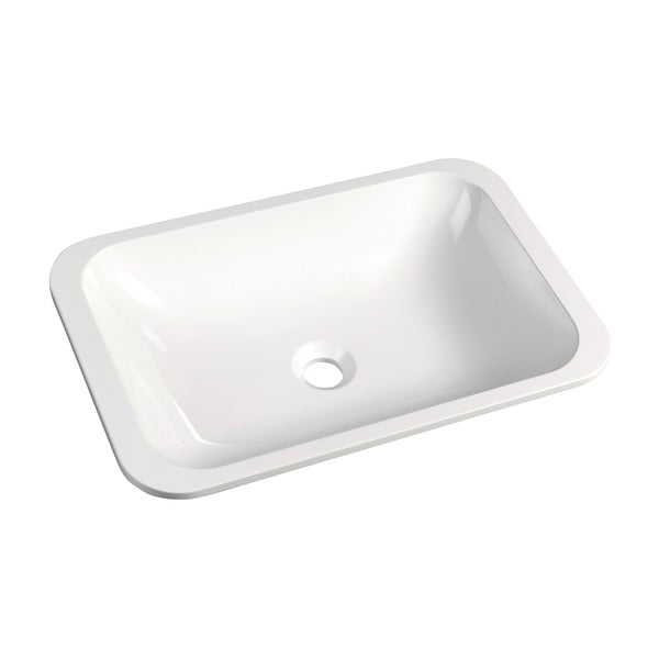 Bílé umyvadlo z litého mramoru 55x36 cm Japura – Sapho