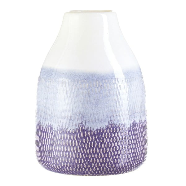 Modro-bílá váza A Simple Mess Svale, výška 18 cm
