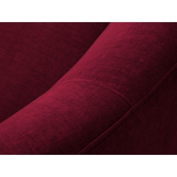 Bordová sametová asymetrická pohovka Mazzini Sofas Debbie, pravá-image-1