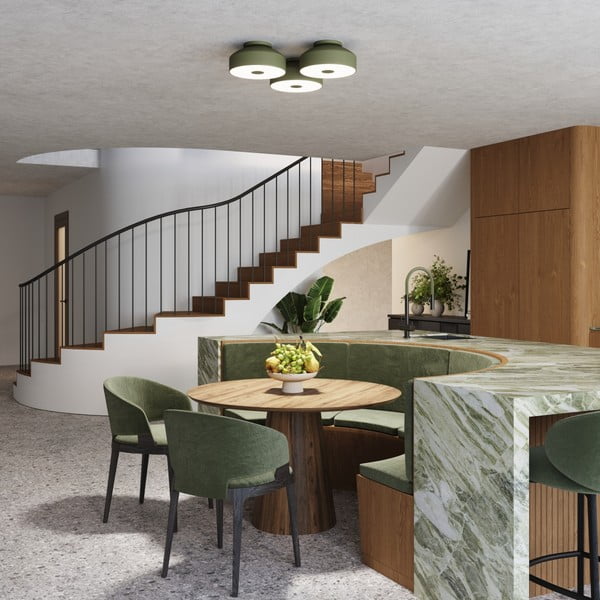 Zelené stropní svítidlo Blacko – Sollux-image-3