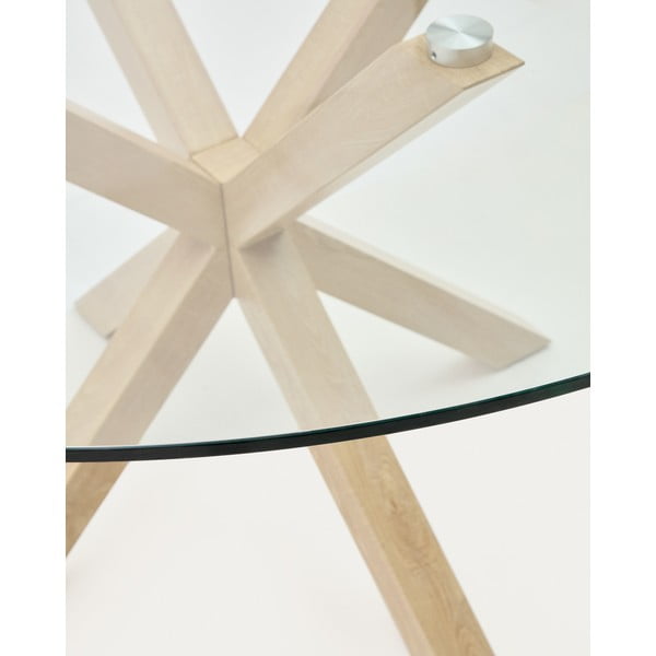 Kulatý jídelní stůl se skleněnou deskou ø 150 cm Argo – Kave Home-image-2