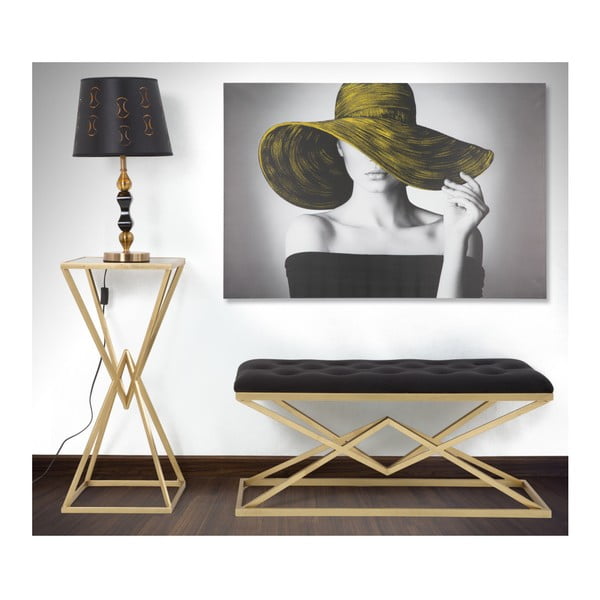 Lavice v černo-zlaté barvě Mauro Ferretti Piramid, 100 x 40 cm-image-1