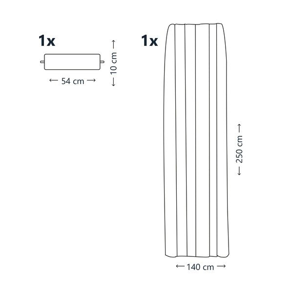 Béžový závěs AmeliaHome Pleat, 140 x 250 cm-image-2