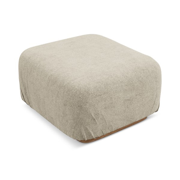 Béžová modulární podnožka z textilie bouclé Ailani – Makamii-image-1