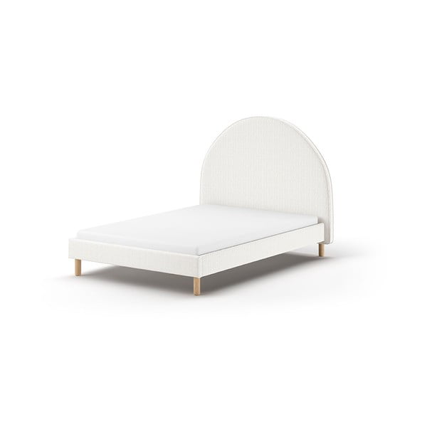 Bílá čalouněná jednolůžková postel s roštem 140x200 cm MOON – Vipack