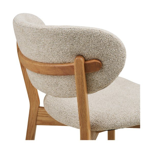 Béžová/v přírodní barvě čalouněná jídelní židle Dunkirk – House Nordic-image-3