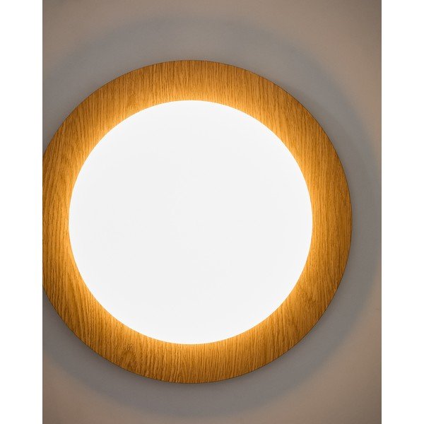 Kovové LED nástěnné svítidlo v přírodní barvě ø 40 cm Novae – Kave Home-image-2