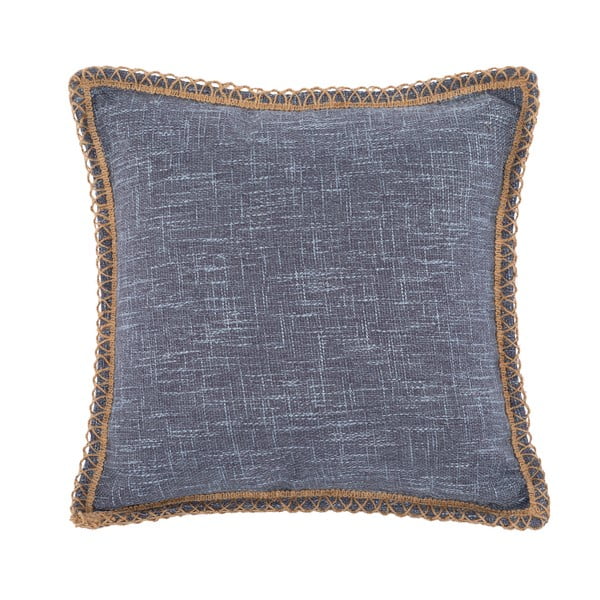 Modrý dekorativní polštář Tiseco Home Studio Hessian, 45 x 45 cm