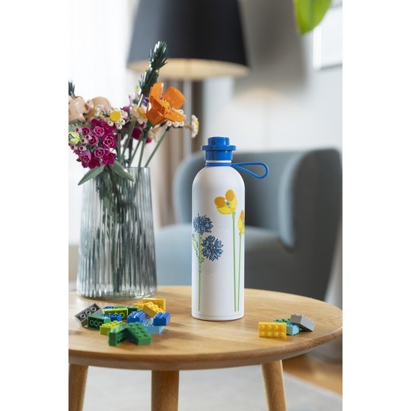 Bílá/modrá dětská termoska 560 ml Meadow Flowers – LEGO®-image-1