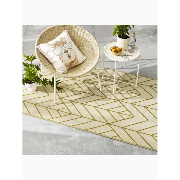 Béžovo-zlatý oboustranný venkovní koberec z recyklovaného plastu Fab Hab Sydney, 150 x 240 cm-image-3