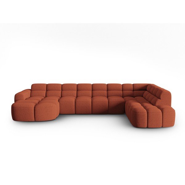 Rohová pohovka v cihlové barvě Lisa – Micadoni Home