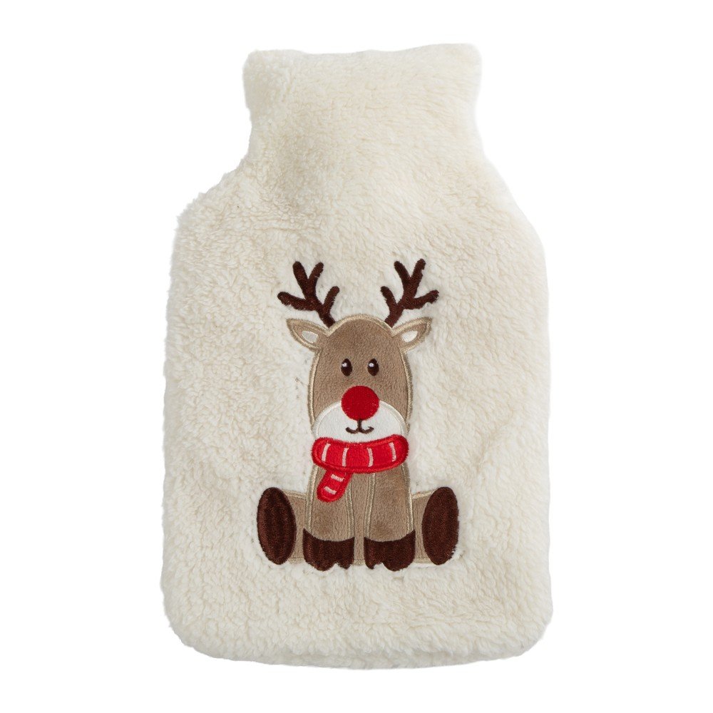 Bílý termofor z mikroplyše 1,2 l XMAS – Tiseco Home Studio