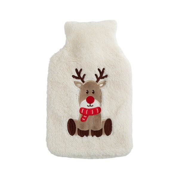 Bílý termofor z mikroplyše 1,2 l XMAS – Tiseco Home Studio