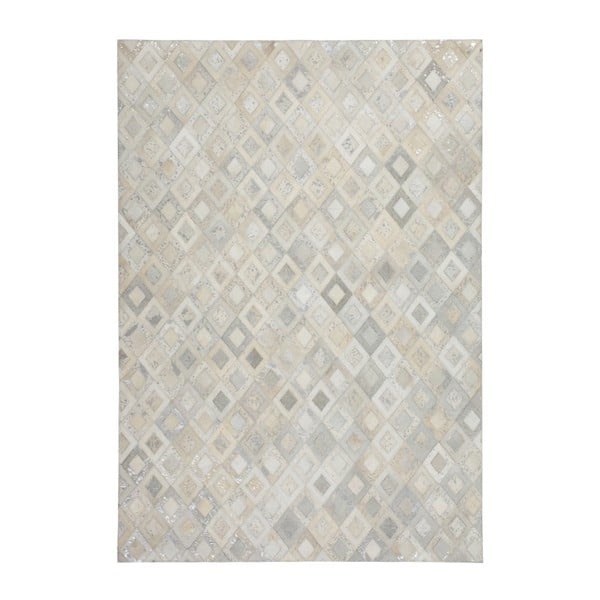 Šedý kožený koberec Dazzle, 120x170cm