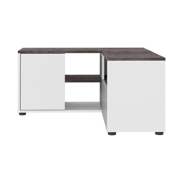 Šedo-bílý TV stolek v dekoru betonu 90x45 cm Angle – TemaHome-image-3