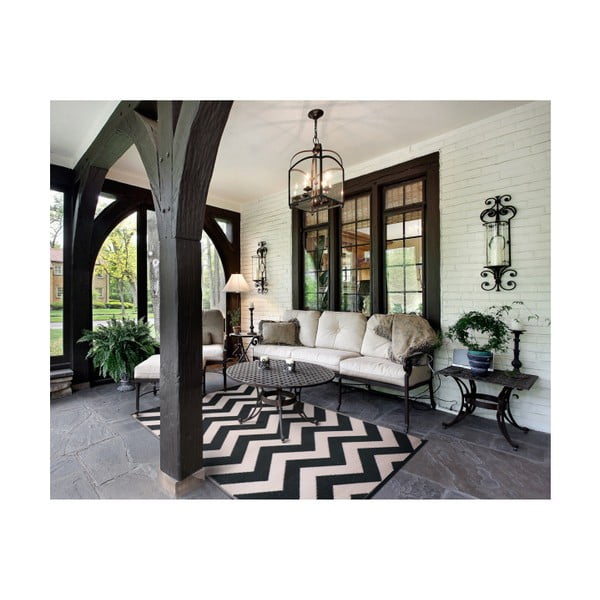 Černo-béžový oboustranný koberec vhodný i do exteriéru Green Decore Tara, 120 x 180 cm-image-2