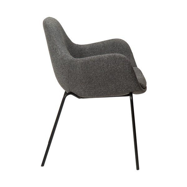 Šedé křeslo z textilie bouclé Zimmer – DAN-FORM Denmark-image-3