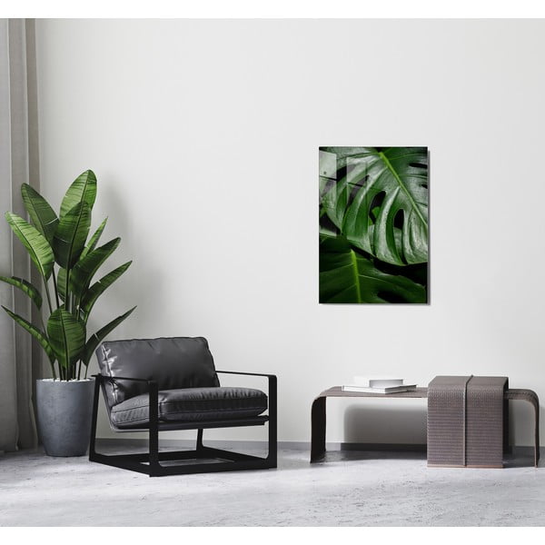 Skleněný obraz 50x70 cm Monstera – Wallity-image-2