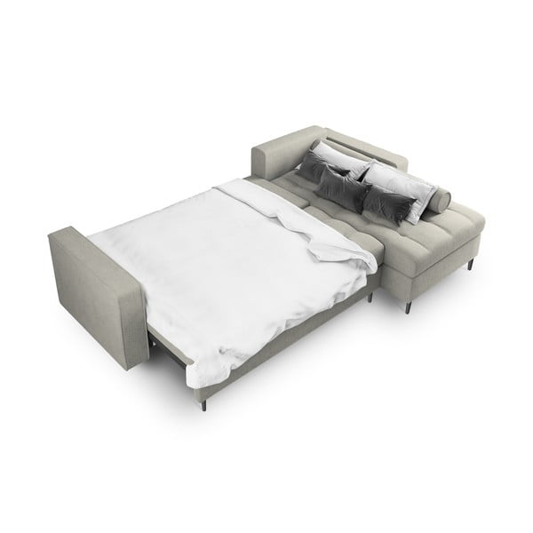 Světle šedá rozkládací rohová pohovka Milo Casa Santo, pravý roh-image-4