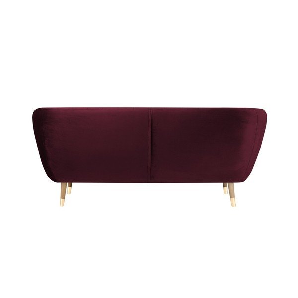 Vínová sametová pohovka Mazzini Sofas Benito, 188 cm-image-4