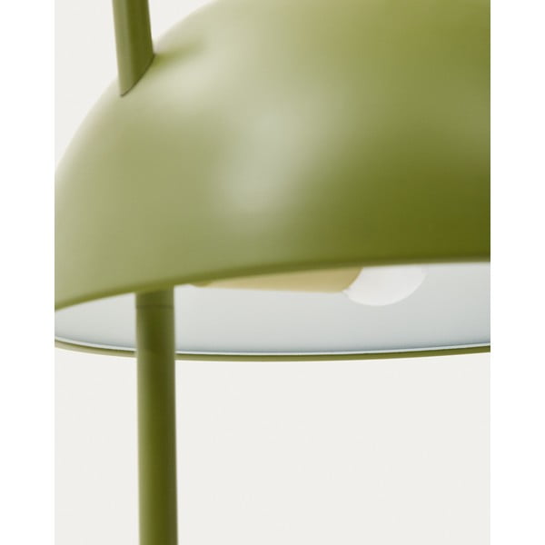 Zelená/v přírodní barvě stojací lampa s kovovým stínidlem (výška 150 cm) Catlar – Kave Home-image-2