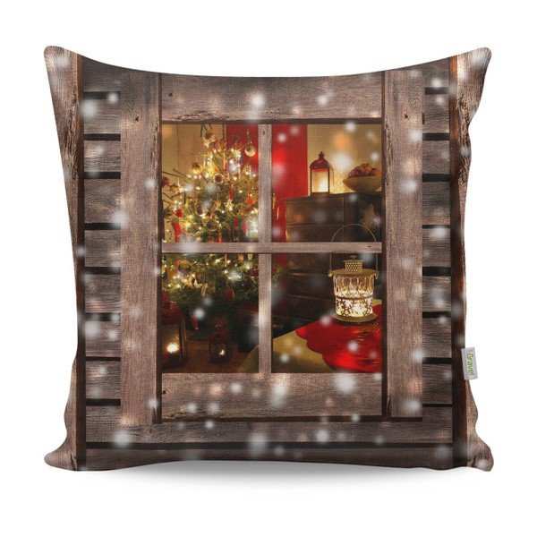 Polštář Christmas Window, 43x43 cm