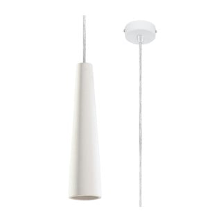 Bílé závěsné svítidlo s keramickým stínidlem ø 8 cm Alverna – Nice Lamps