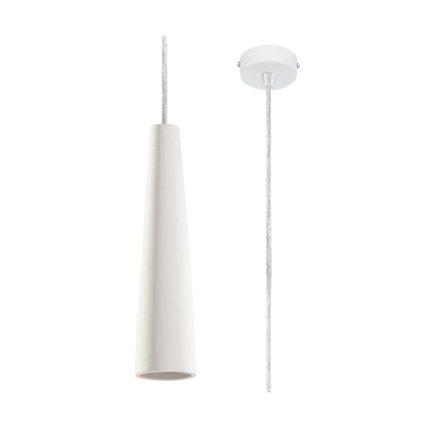 Bílé závěsné svítidlo s keramickým stínidlem ø 8 cm Alverna – Nice Lamps