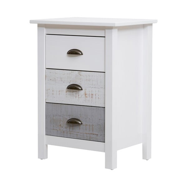 Bílo-šedý noční stolek Marckeric Romantica-image-3