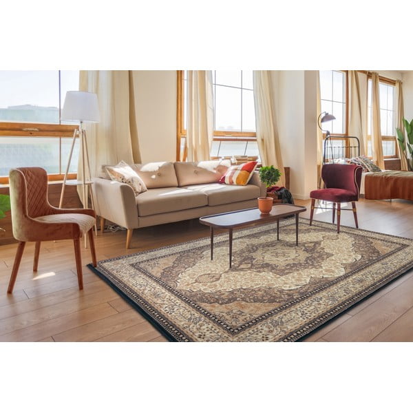 Světle hnědý vlněný koberec 133x180 cm Charlotte – Agnella-image-1