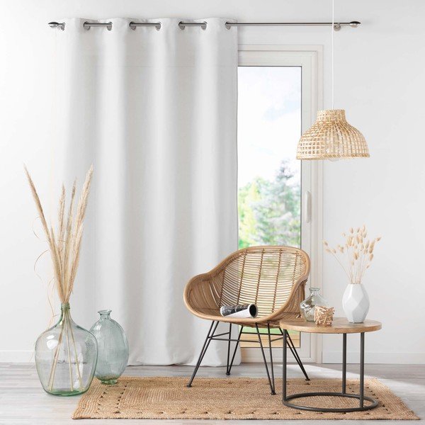 Bílý závěs z mikrovlákna 140x280 cm Absolu – douceur d'intérieur-image-3