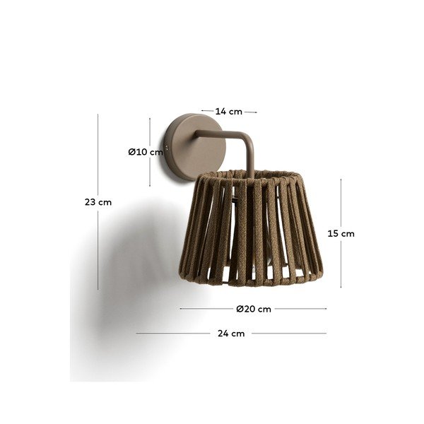 LED nástěnné solární venkovní svítidlo (výška 23 cm) Aldet – Kave Home-image-4