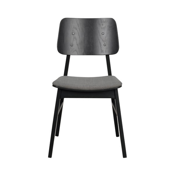 Černá jídelní židle s tmavě šedým podsedákem Rowico Nagano-image-4