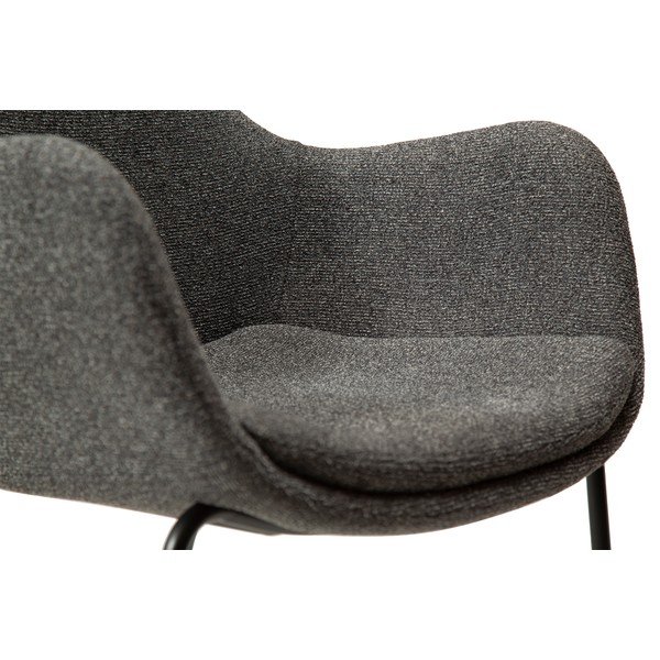Šedé křeslo z textilie bouclé Zimmer – DAN-FORM Denmark-image-1