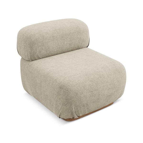 Béžový modul pohovky z textilie bouclé (středový díl) Ailani – Makamii-image-1