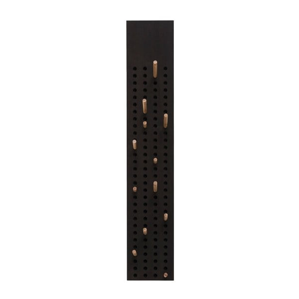 Černý nástěnný věšák z bambusu Moso We Do Wood, 105 x 20 cm