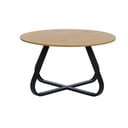 Kulatý konferenční stolek s deskou v dubovém dekoru v přírodní barvě ø 80 cm Cesura – Unique Furniture