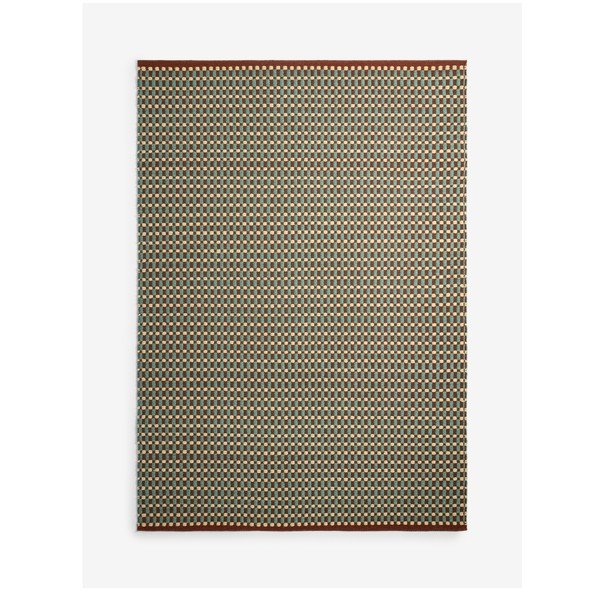 Zelenomodrý ručně tkaný koberec s příměsí vlny 200x290 cm Ember – MADE