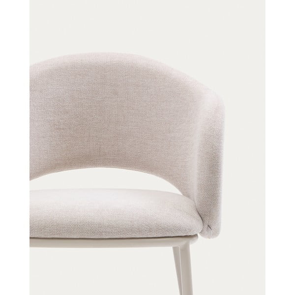 Krémové čalouněné jídelní křeslo Maina – Kave Home-image-4