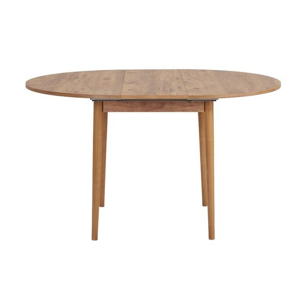 Kulatý rozkládací jídelní stůl s přídavnou deskou v dekoru borovice ø 100 cm Viona – Kalune Design-image-4