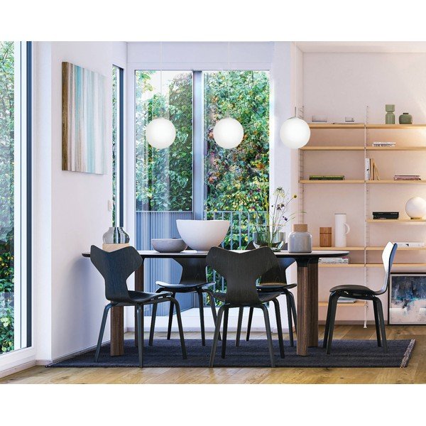 Závěsné svítidlo v bílo-stříbrné barvě se skleněným stínidlem ø 20 cm RONDO – EGLO-image-4