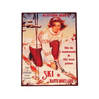 Kovová cedule 25x33 cm Ski – Antic Line