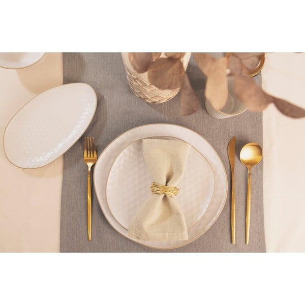 Bílý servírovací talíř z kameniny 19x33 cm Imprints – Villa Altachiara-image-1