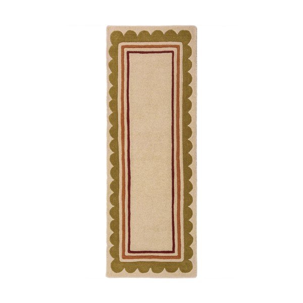 Ručně tkaný vlněný běhoun v přírodní barvě 80x230 cm Lois – Flair Rugs