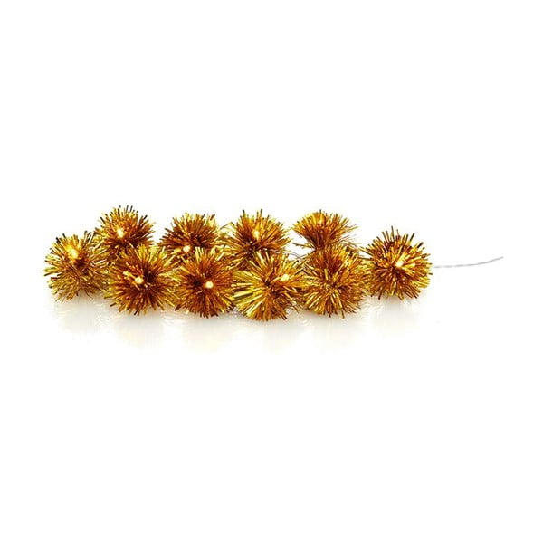 Transparentní LED světelný řetěz Markslöjd Pompom, 10 světýlek, délka 225 cm