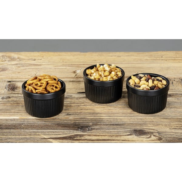 Černé keramické servírovací mísy v sadě 3 ks ø 8 cm Ewi – Wenko-image-1